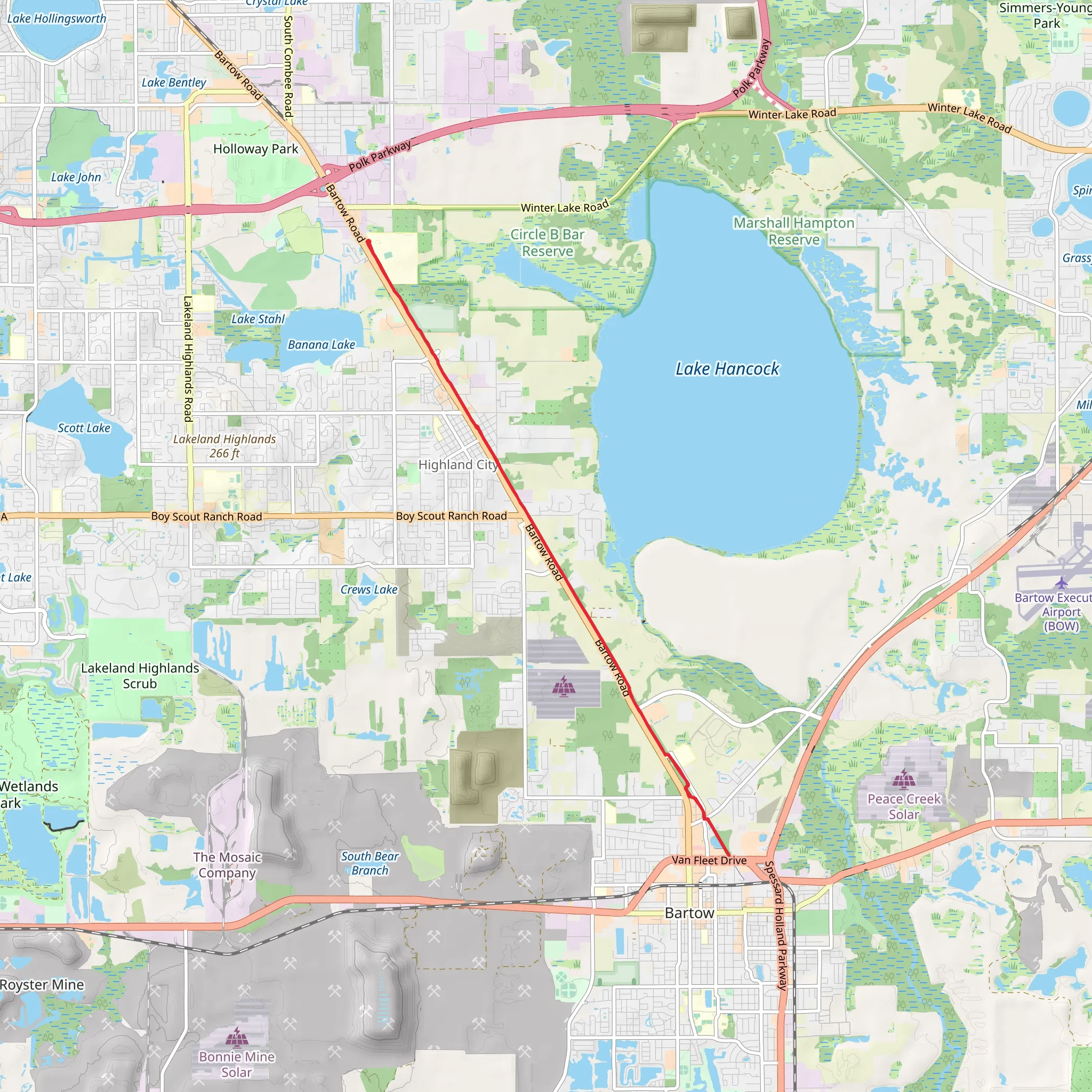 Fort Fraser Trail to Van Fleet Drive mobile static map
