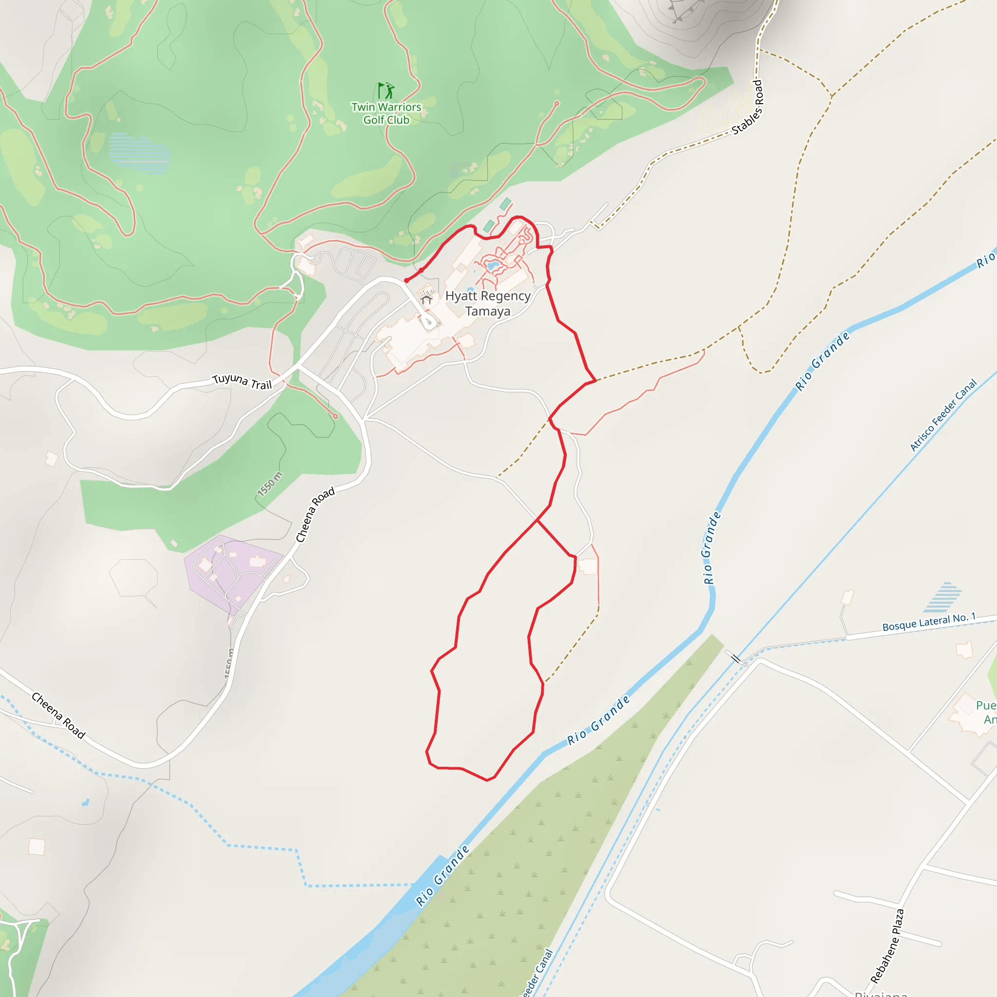 Tyuna Trail and Rio Grande Loop mobile static map