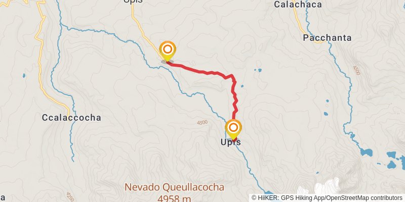 Ausangate Trek alt 1 Map