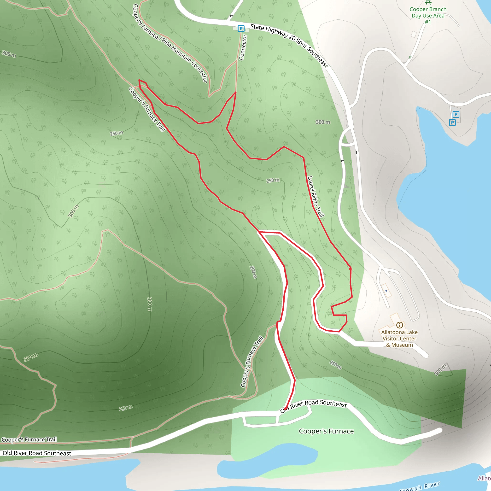 Cooper's Furnace Trail Loop mobile static map