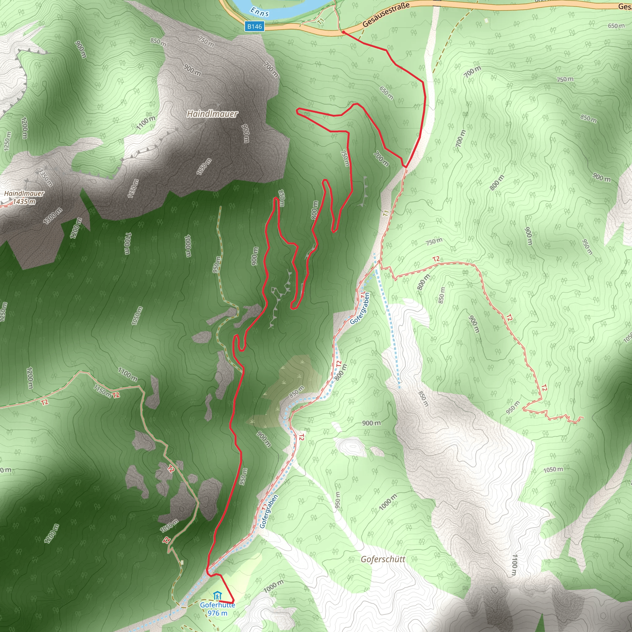 Through the Gofergraben mobile static map