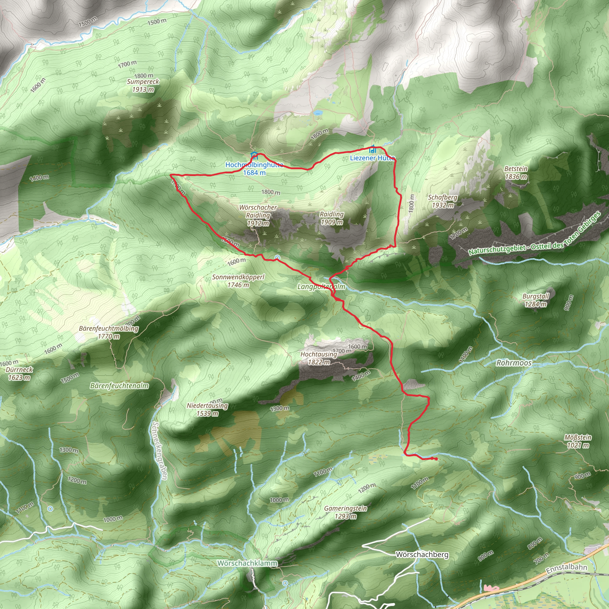 Hochmölbinghütte Loop mobile static map