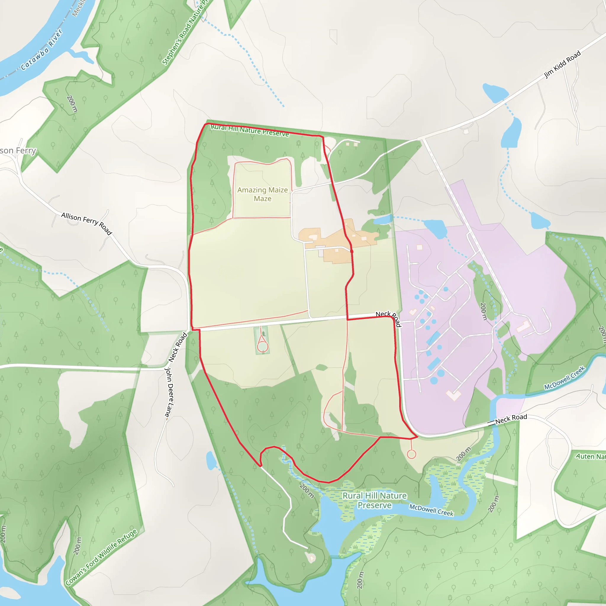 Rural Hill Cemetery Loop mobile static map