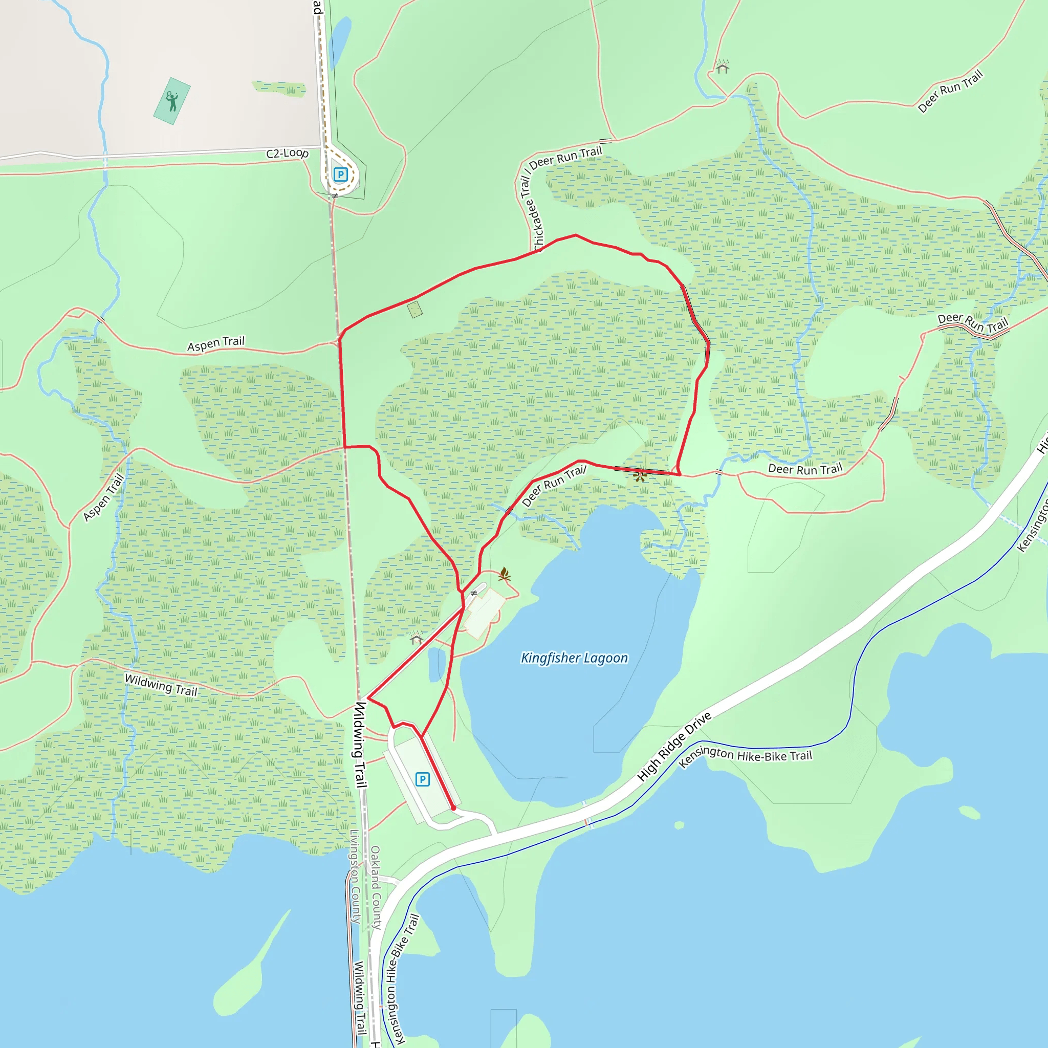 Deer Run Loop Trail mobile static map