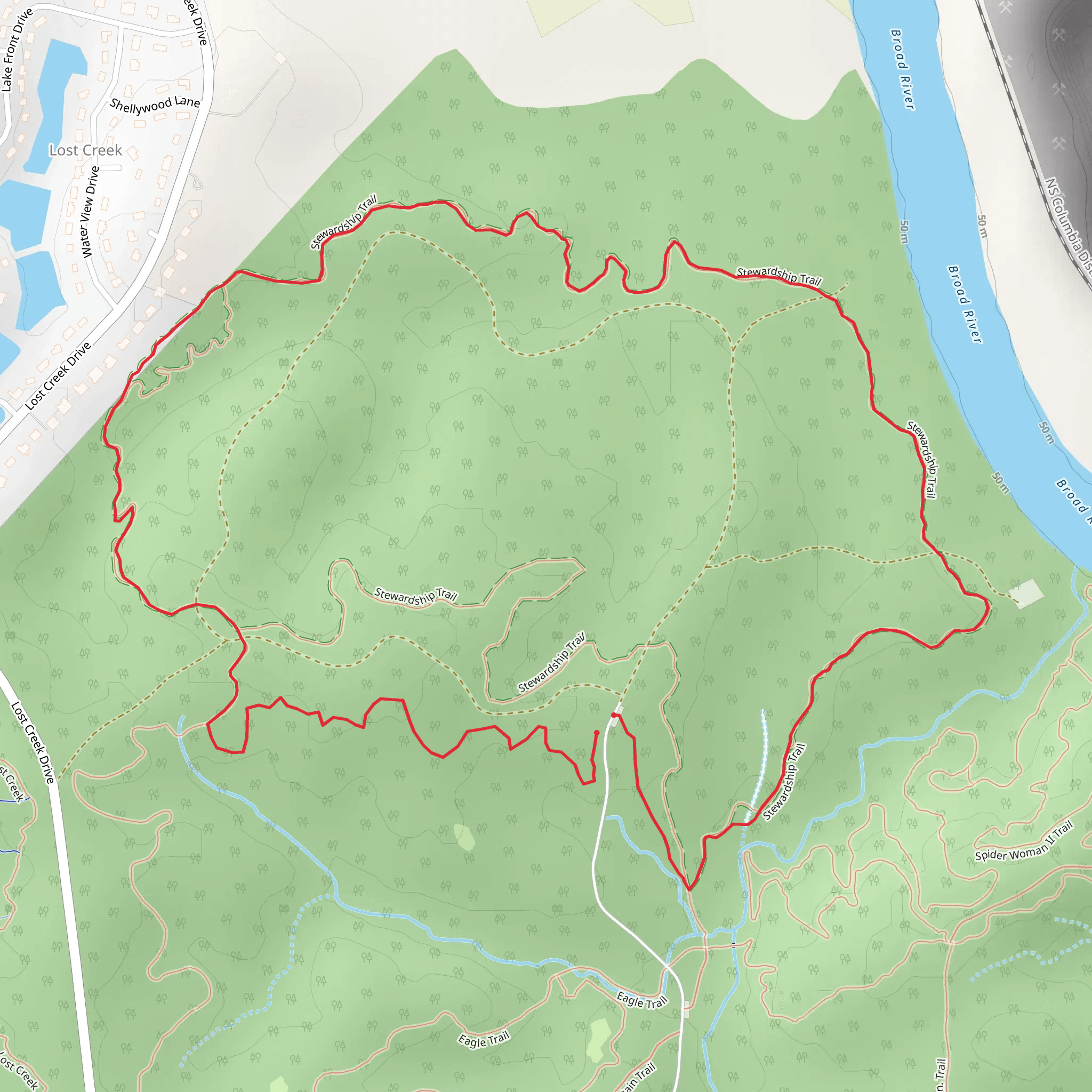 Stewardship Trail Loop mobile static map