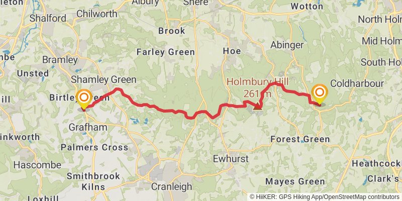 Coast to Coast - Southern England stage 14 Map
