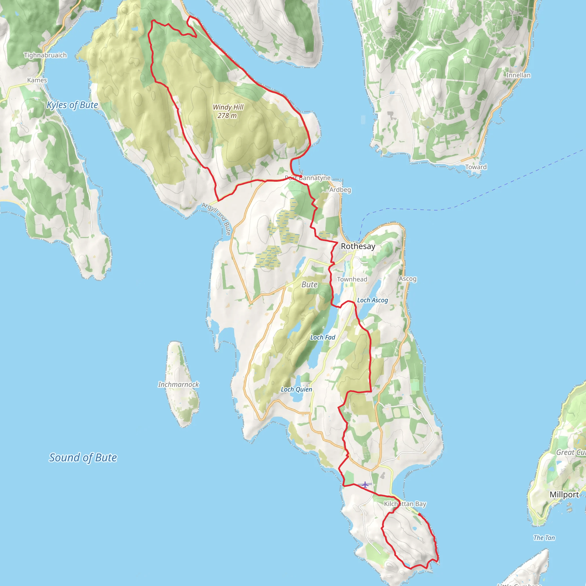 West Island Way mobile static map