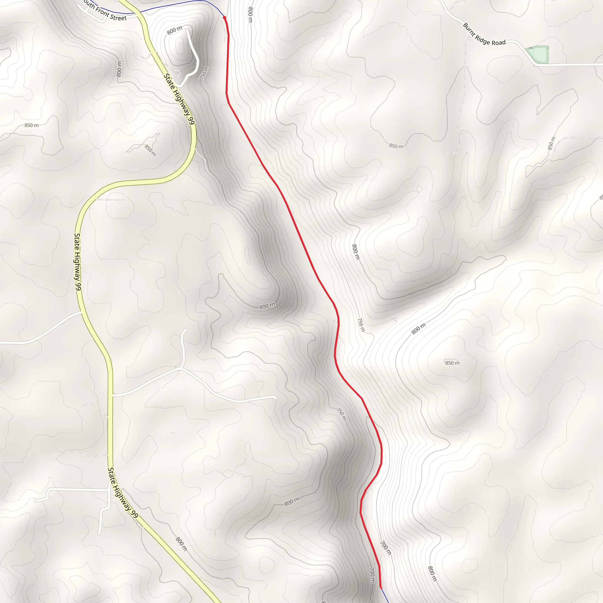 Latah Trail Out and Back mobile static map