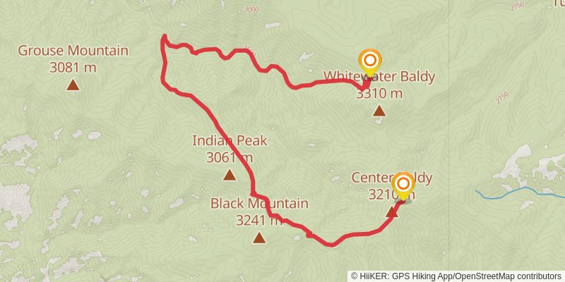 Mogollon Baldy Peak Trail alt 1 Map