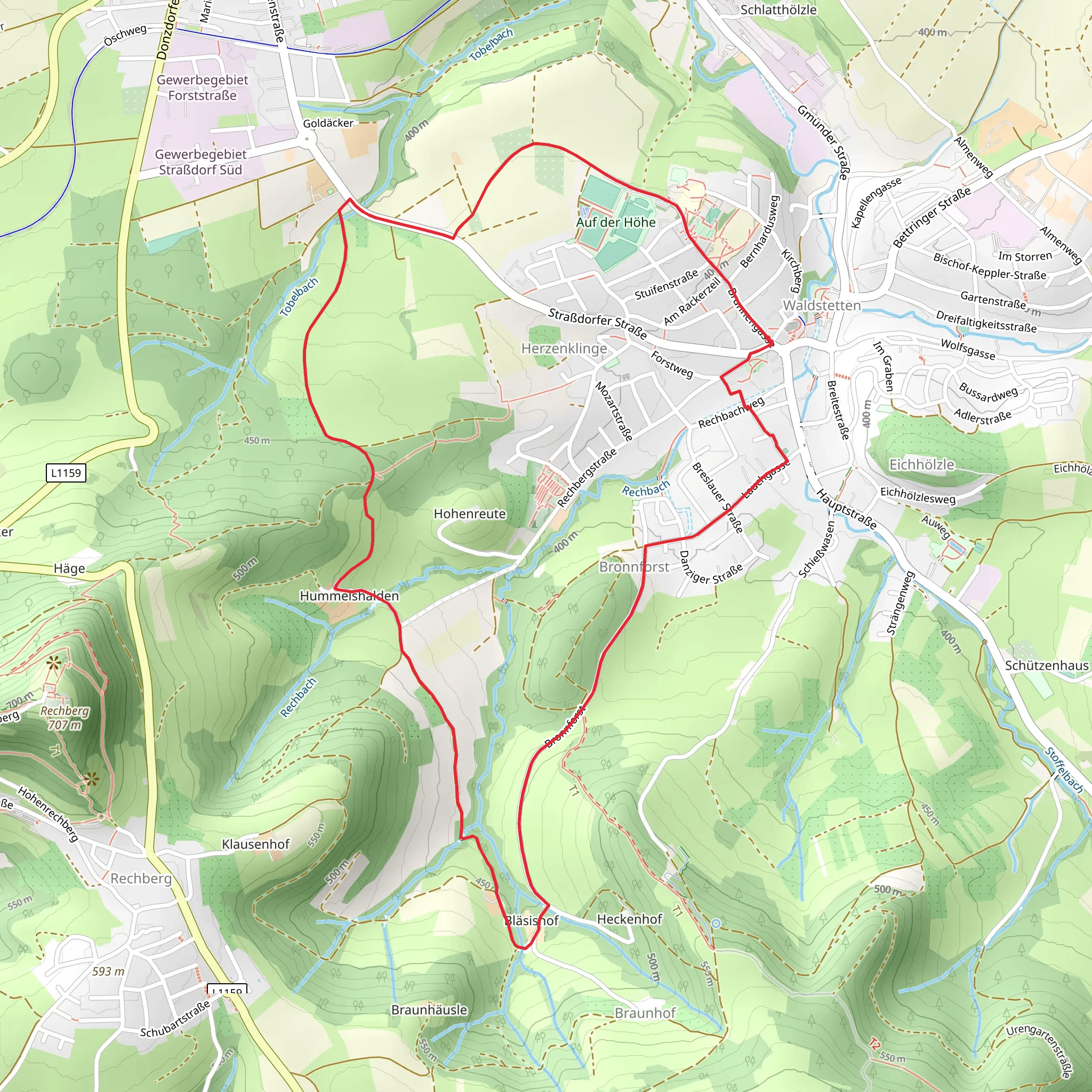 Glaubensweg Circle mobile static map