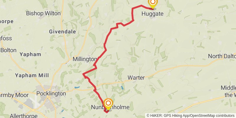 Wild Yorkshire Way stage 34 Map
