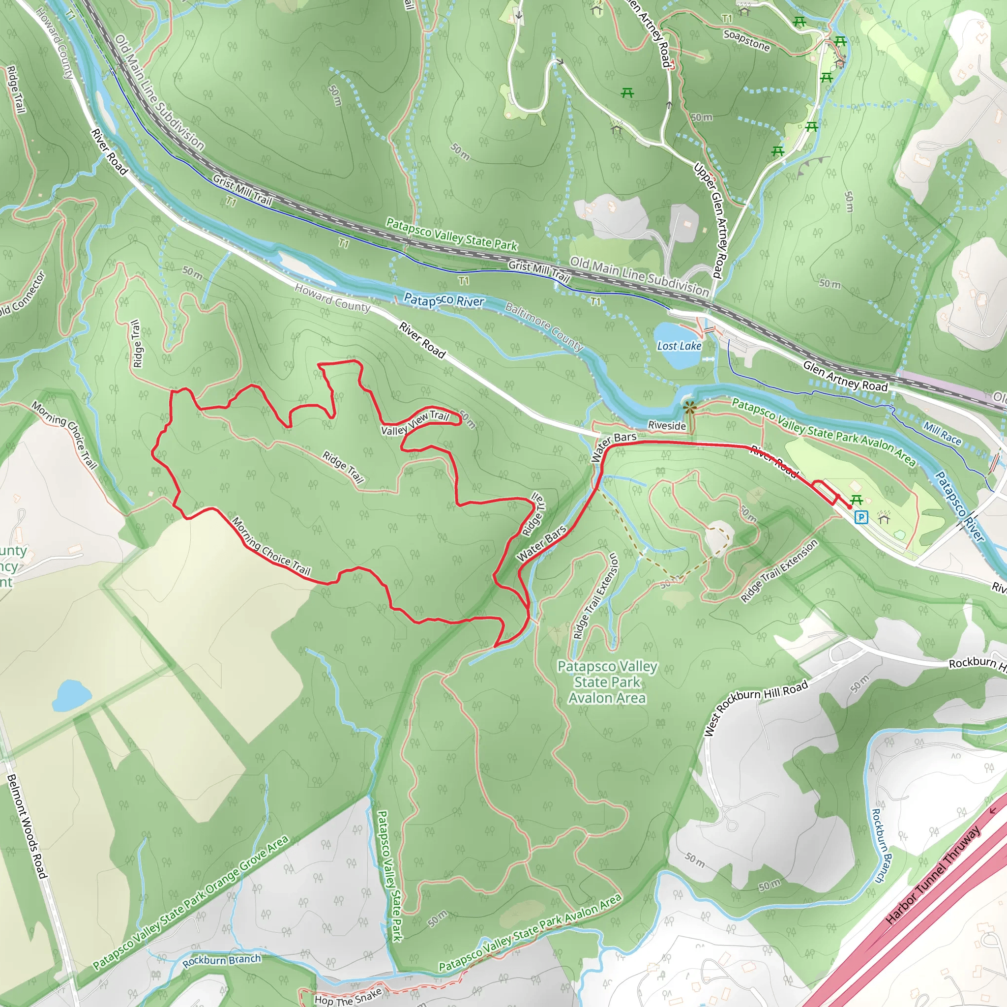 Morning Choice and Valley View Trail mobile static map