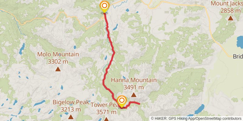 West Walker River Trail stage 4 Map