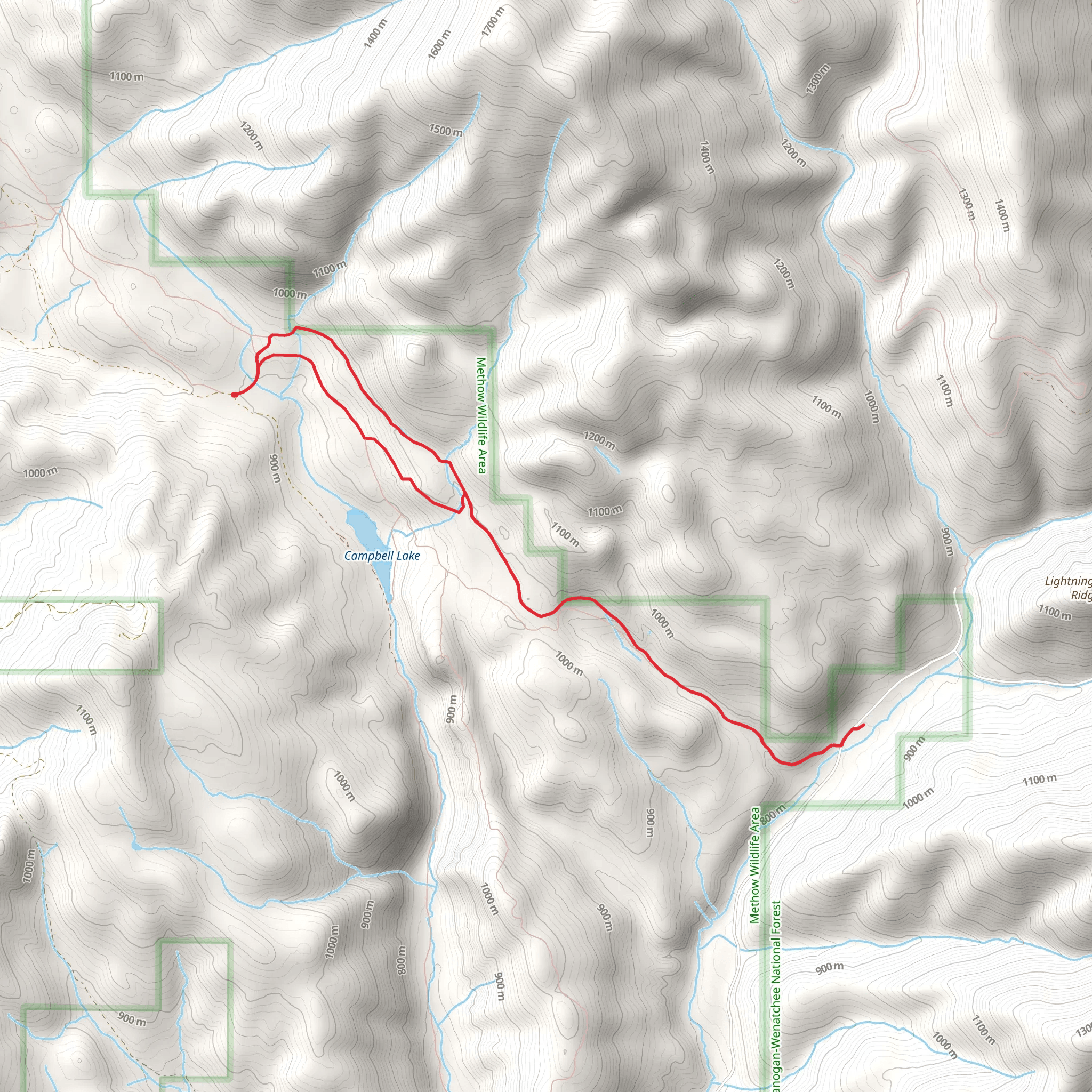 Beaver Creek Campground via Lester Road mobile static map