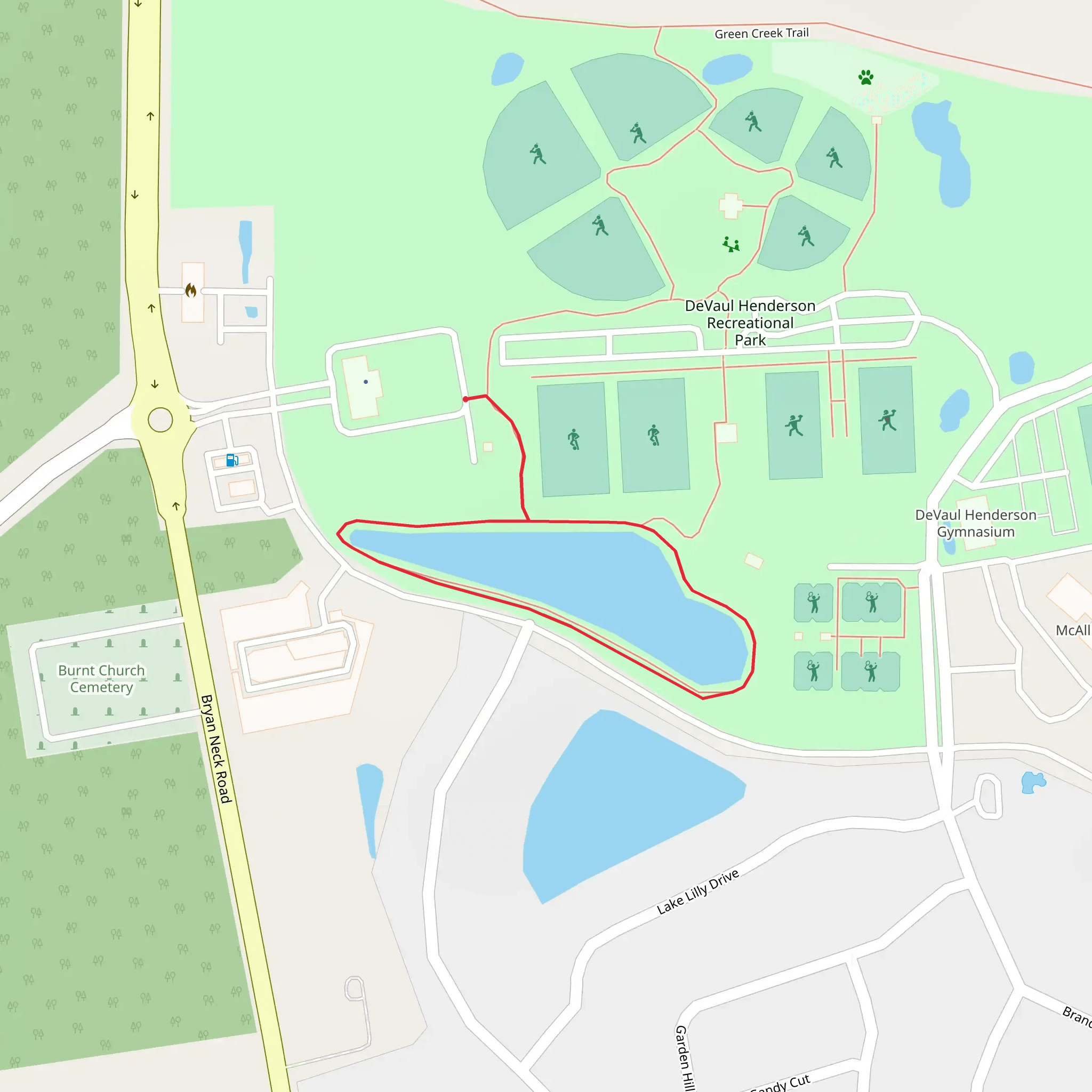 DeVaul Henderson Recreational Park Loop mobile static map