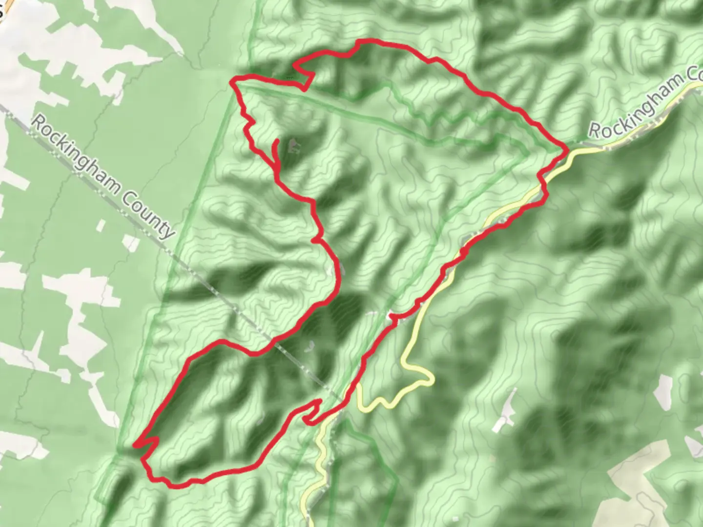 An image depicting the trail Appalachian, Austin Mountain, Furnace Mountain, Trayfoot Mountain and Paine Run Loop Trail and its surrounding area.