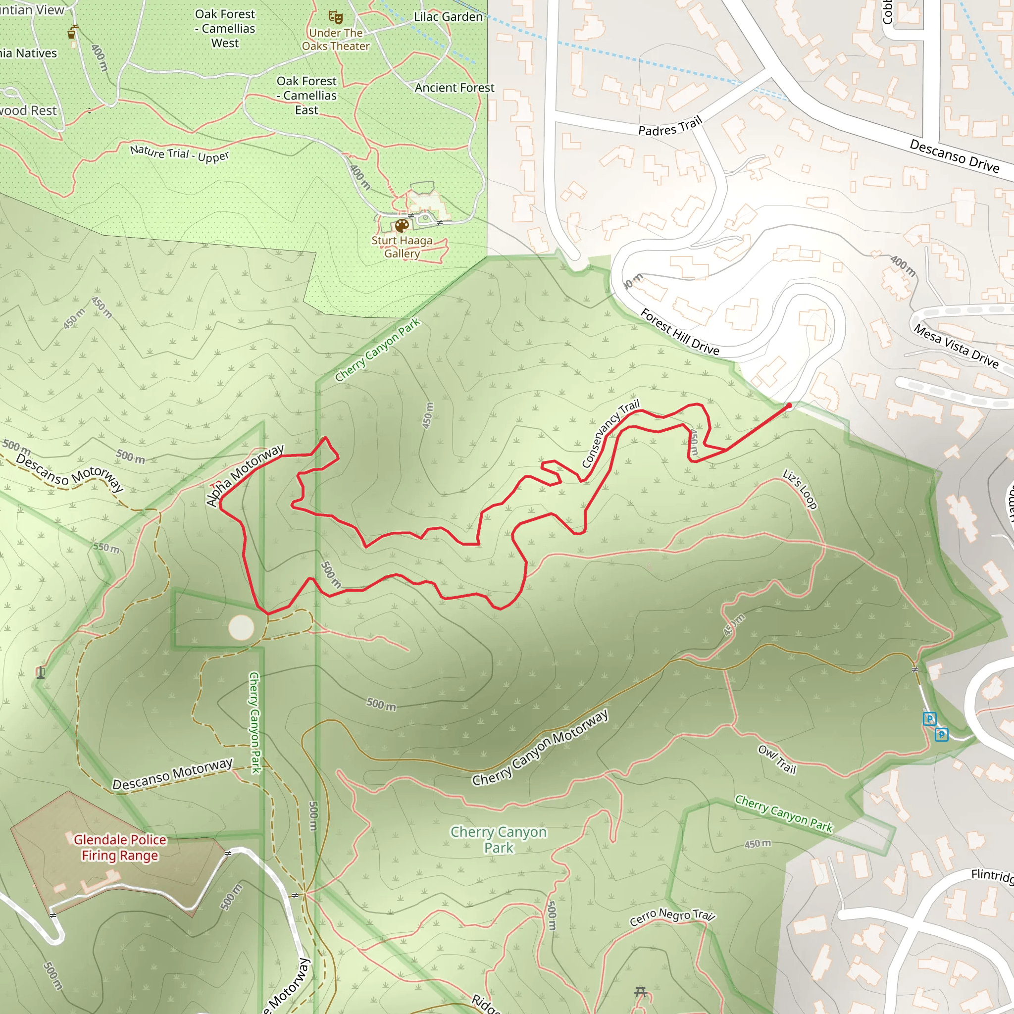 Forest Hill Edison Road - Conservancy Loop Trail mobile static map