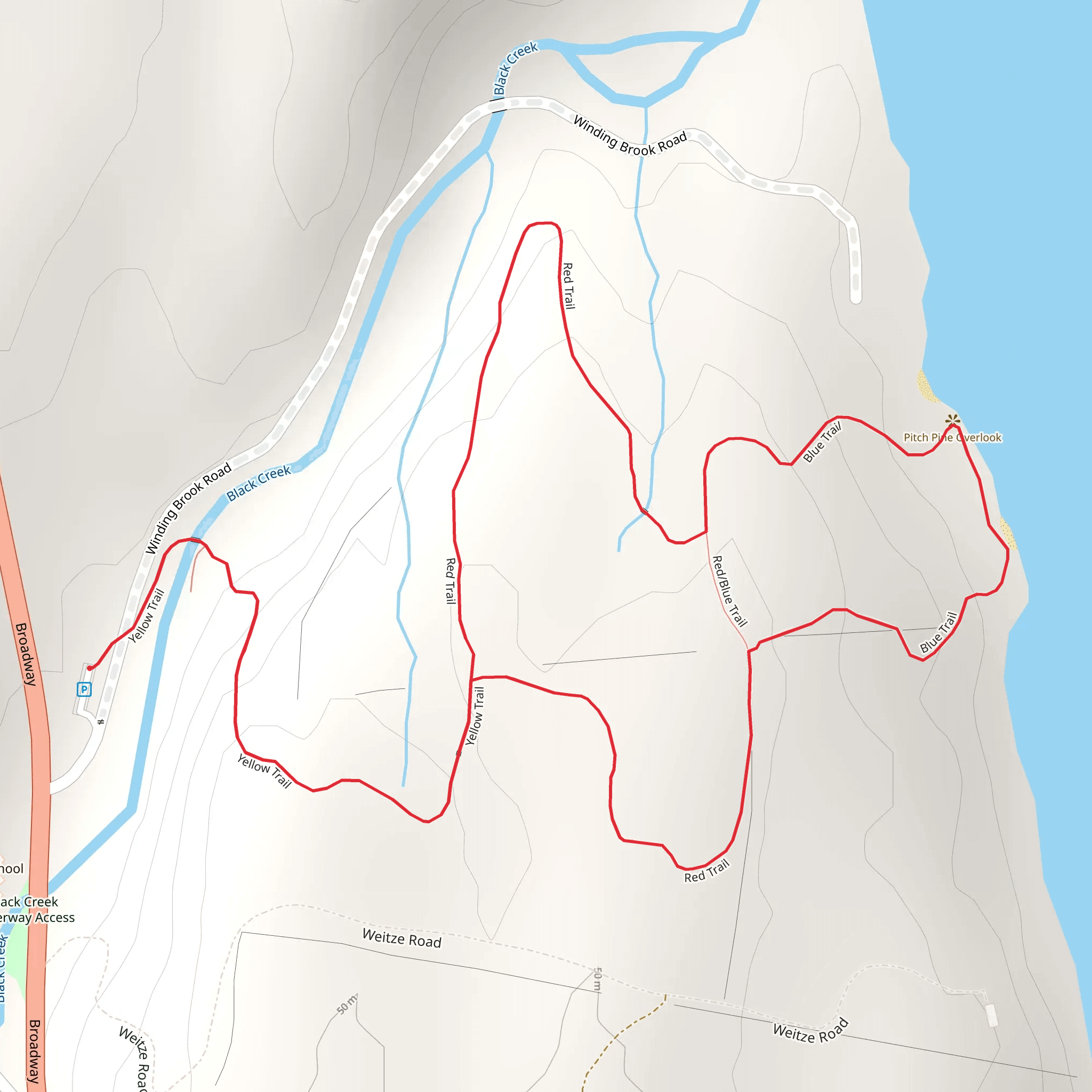 Black Creek Preserve Loop Trail mobile static map