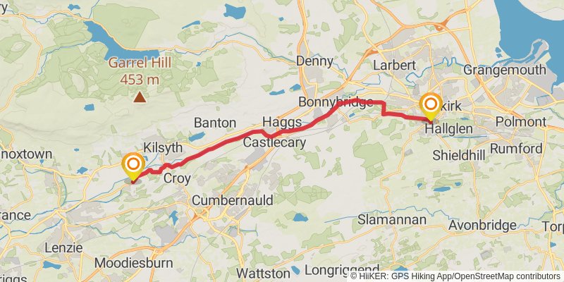 Central Scottish Way stage 2 Map