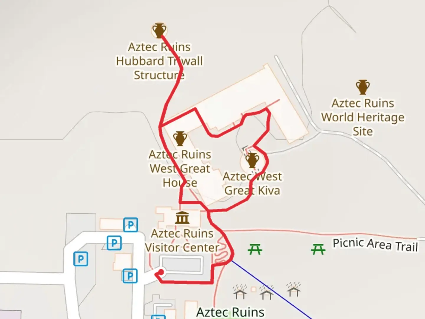 An image depicting the trail Aztec West Loop Trail and its surrounding area.