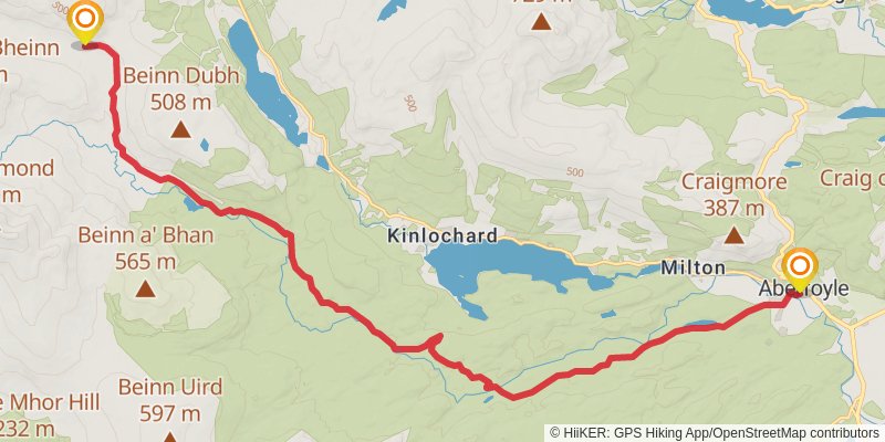 Mary Queen of Scots Way stage 2 Map