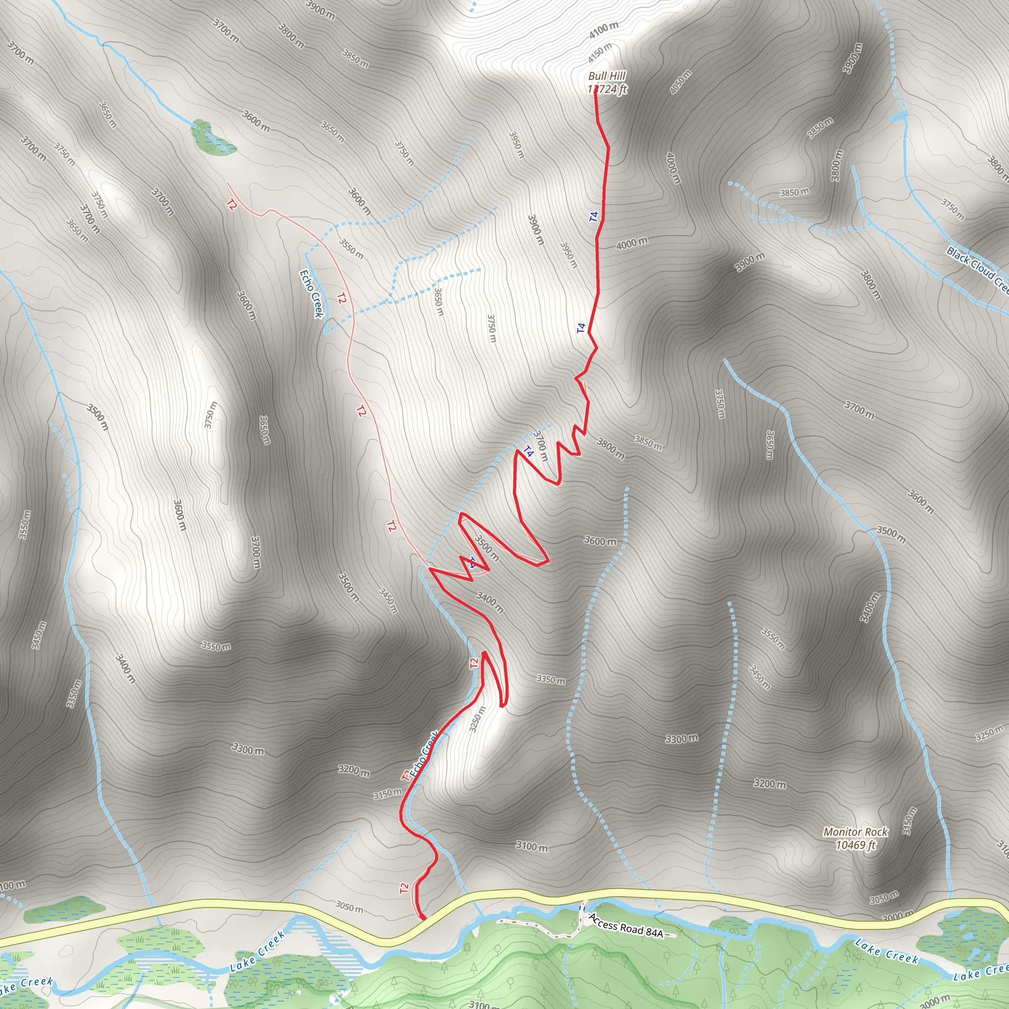 Bull Hill Walk mobile static map