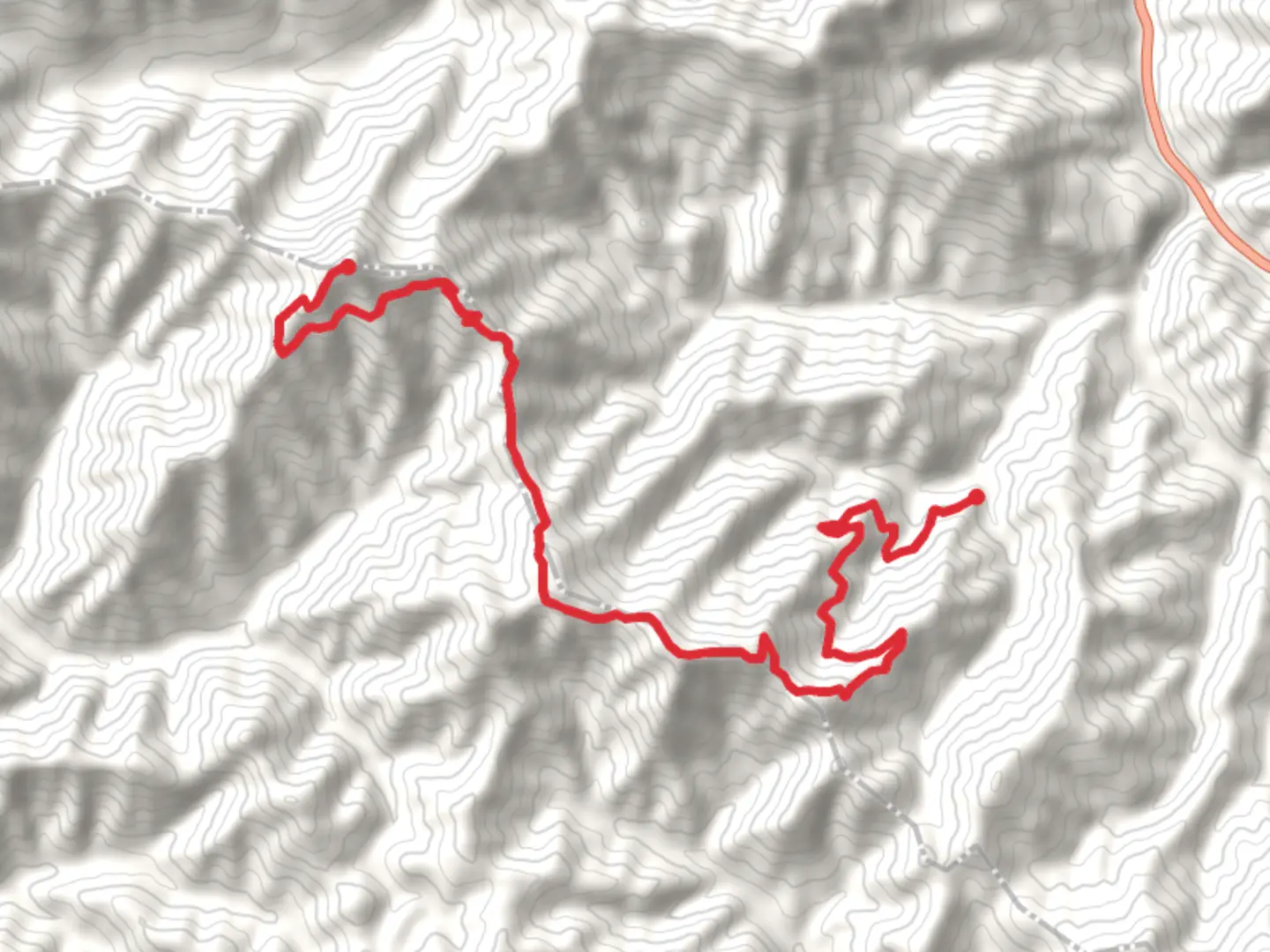 An image depicting the trail Miller Peak via South Fork Shaser Road and its surrounding area.