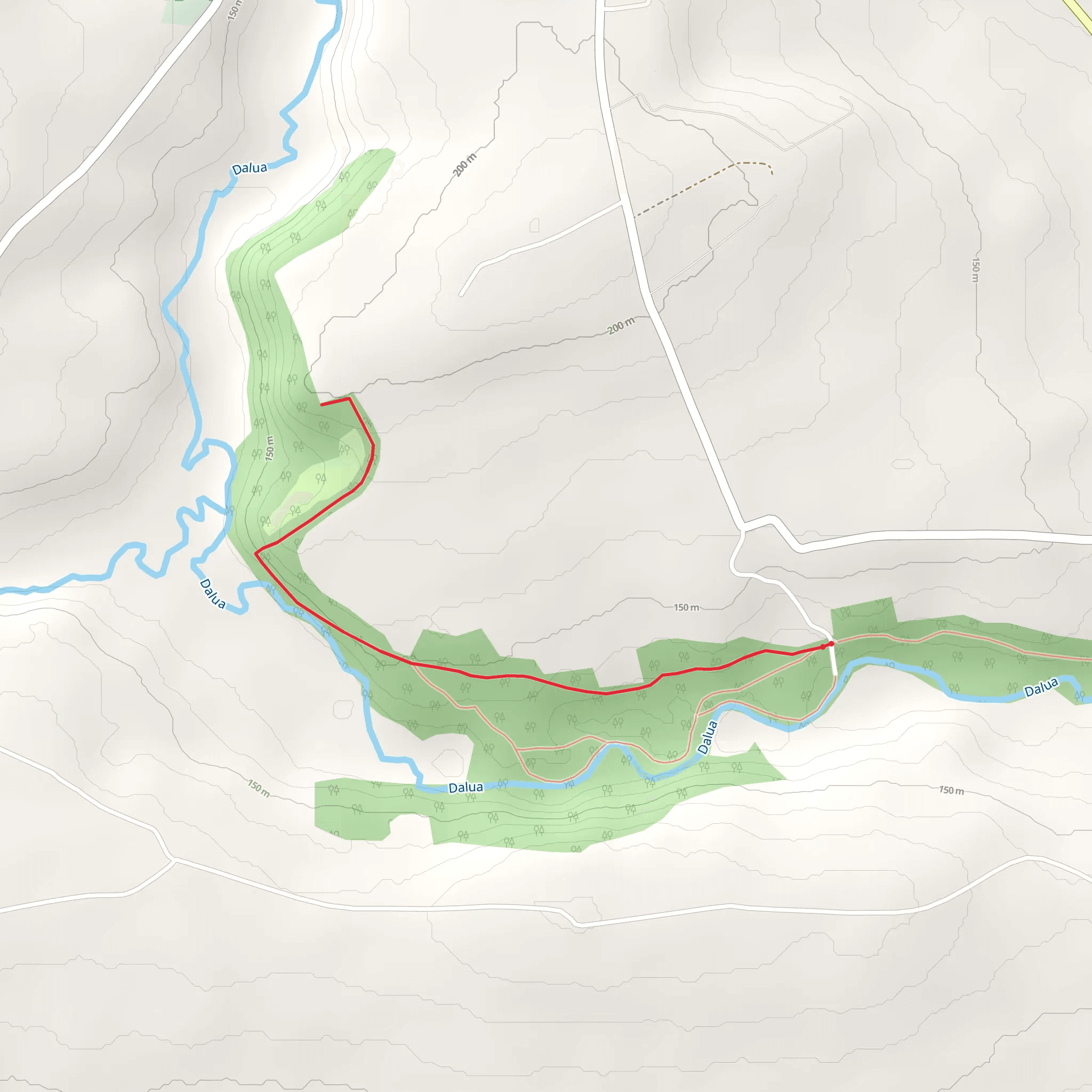 Island Wood - Red Trail mobile static map