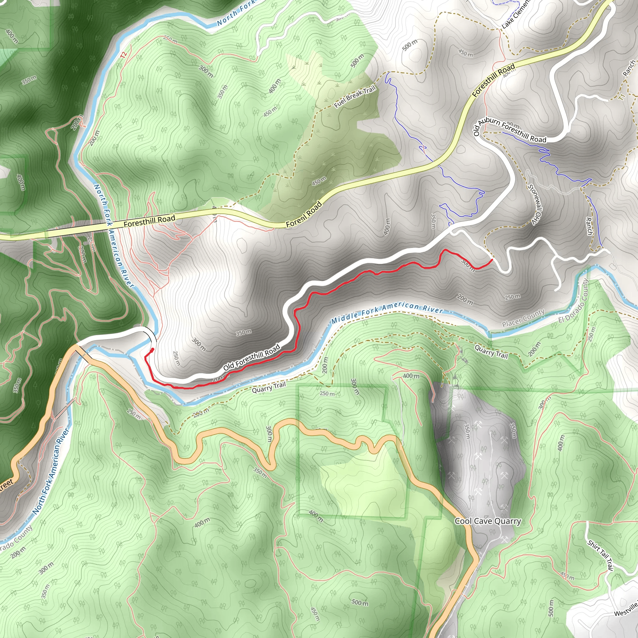 Confluence Trail mobile static map