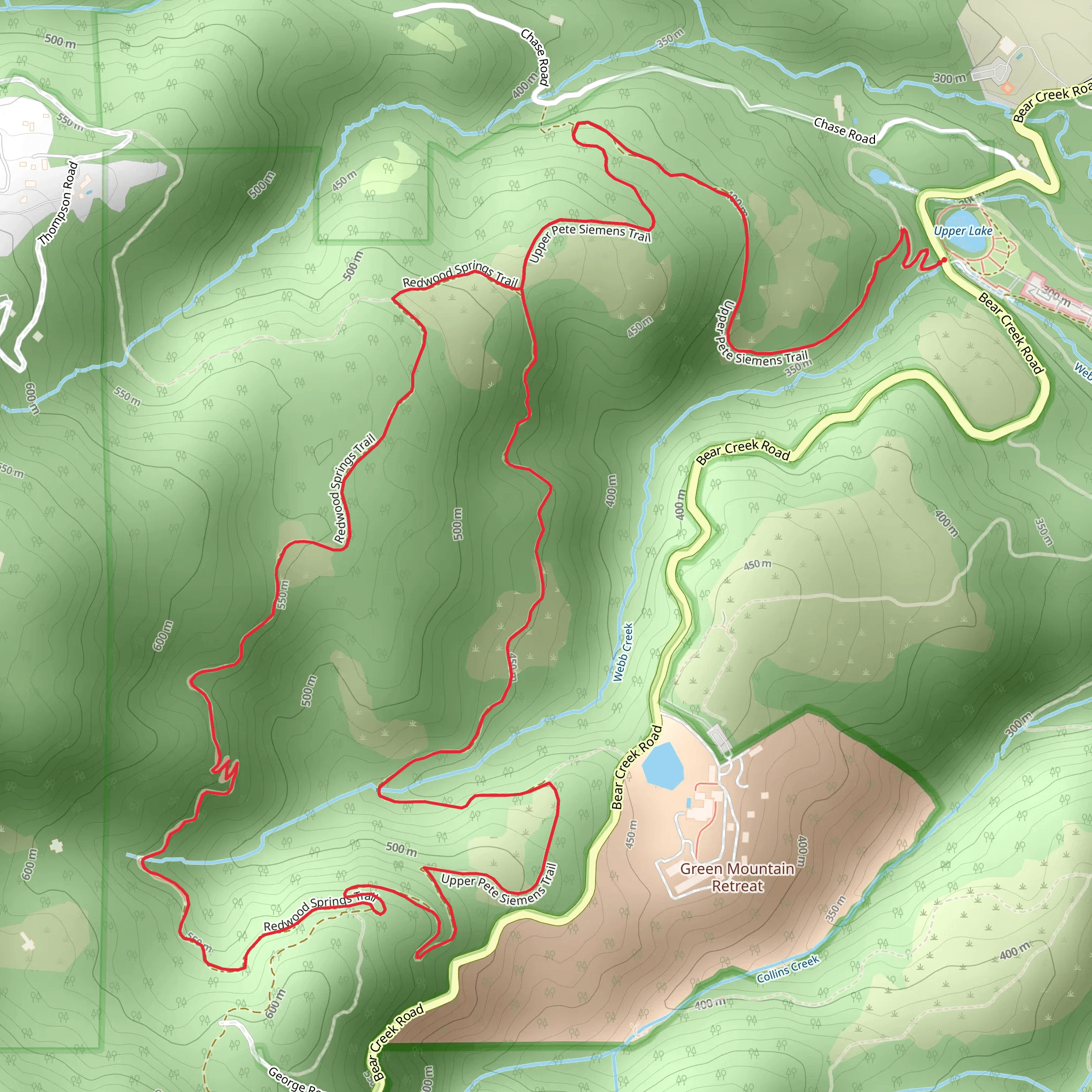 Alma and Redwood Springs Loop Trail mobile static map