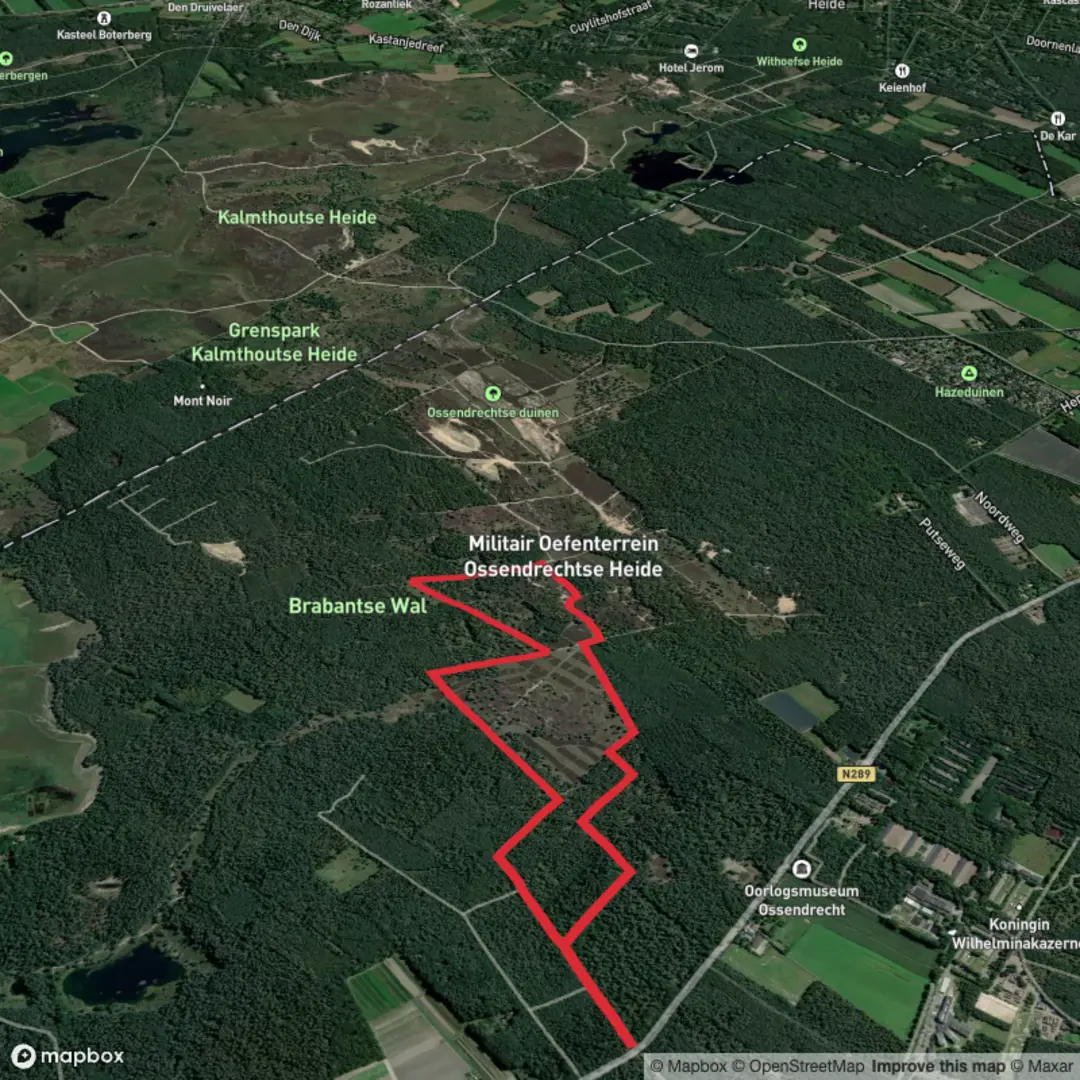 An image depicting the trail Grenspark De Zoom Loop and its surrounding area.