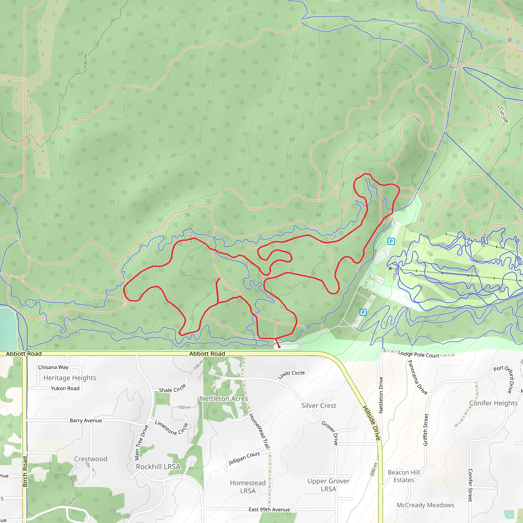 Hillside and Besh Loop mobile static map