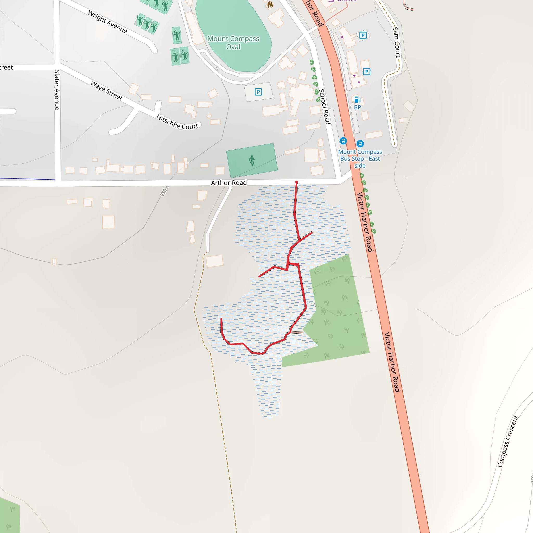 Mt Compass School Swamp Wetlands Walk mobile static map