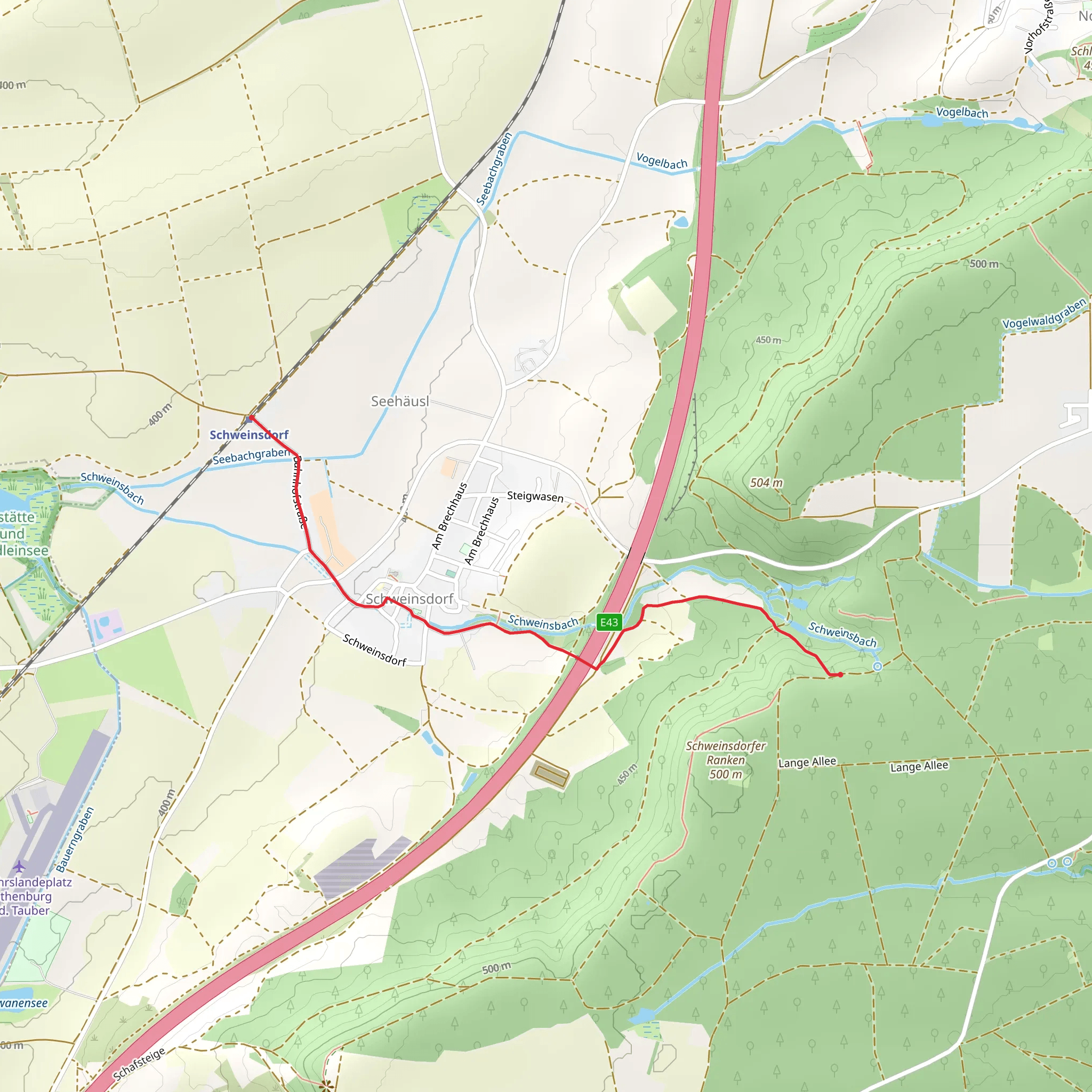 Schweinsdorf Walk mobile static map