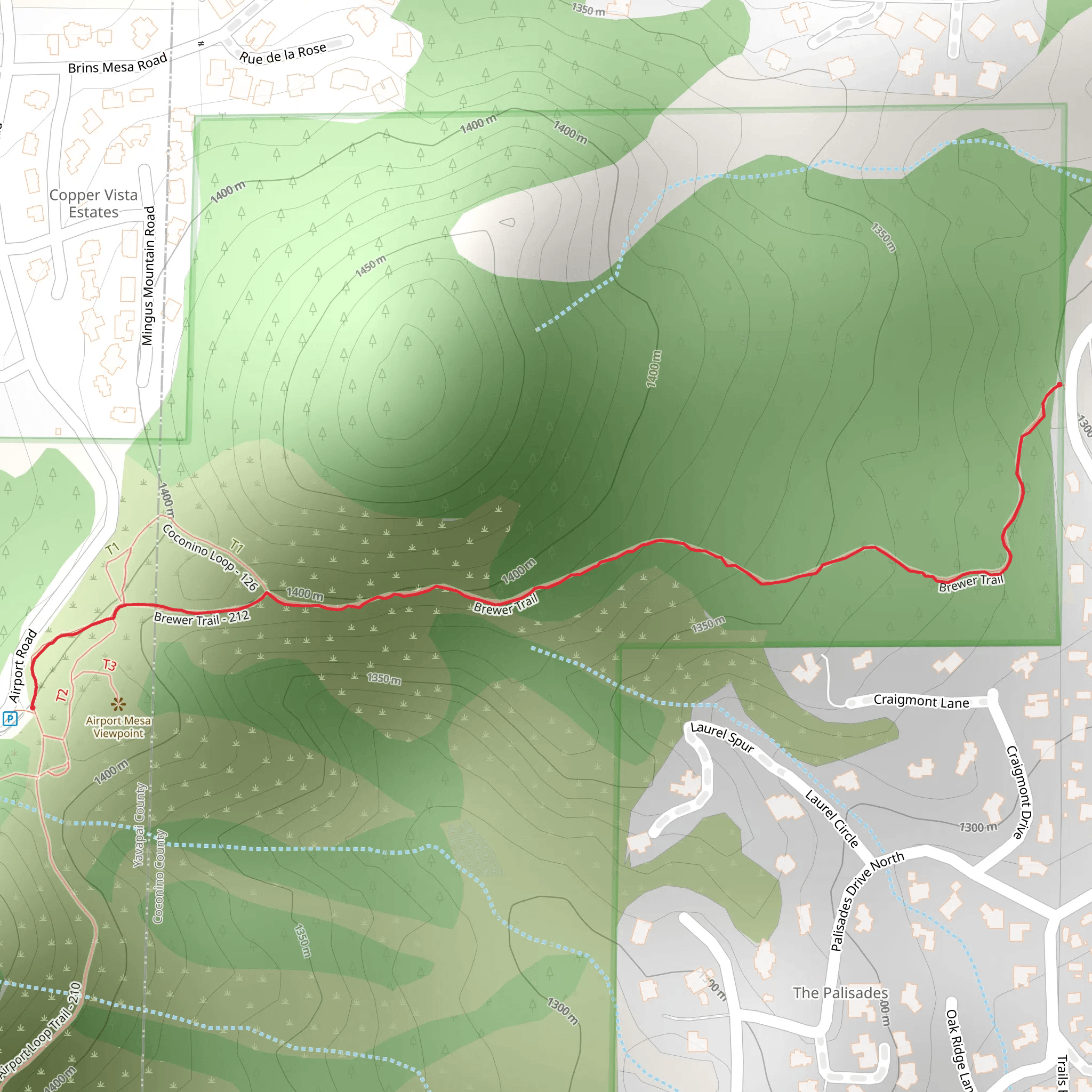 Brewer Trail mobile static map
