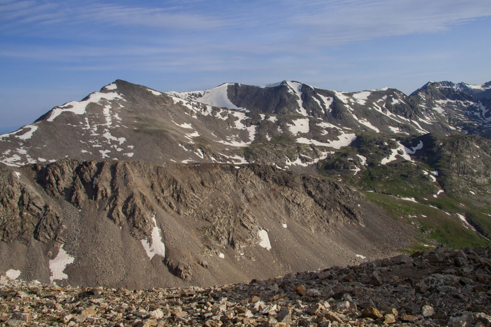 An image depicting the trail Mount Democrat-Mount Cameron-Mount Lincoln Loop and its surrounding area.