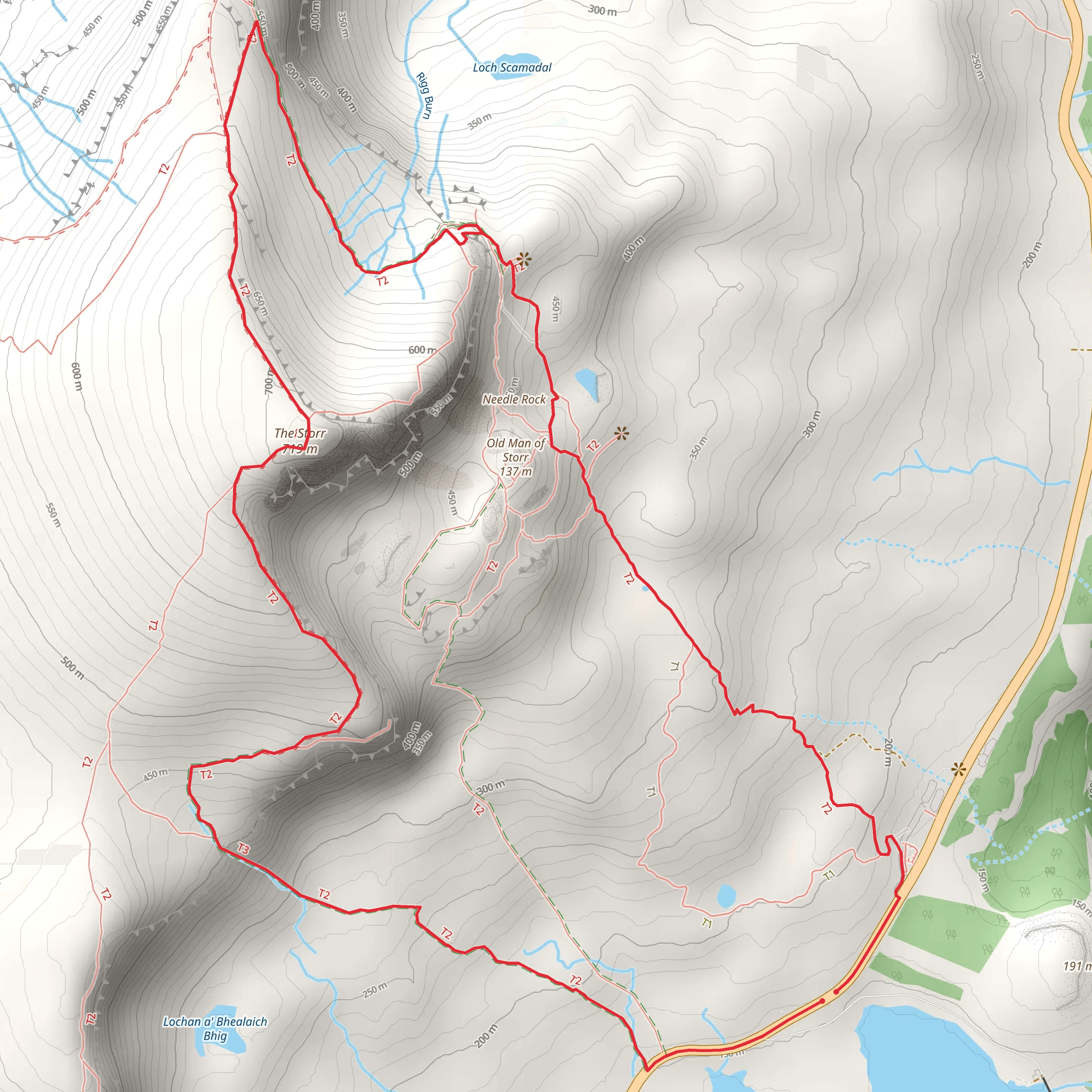 Old Man of Storr Loop mobile static map