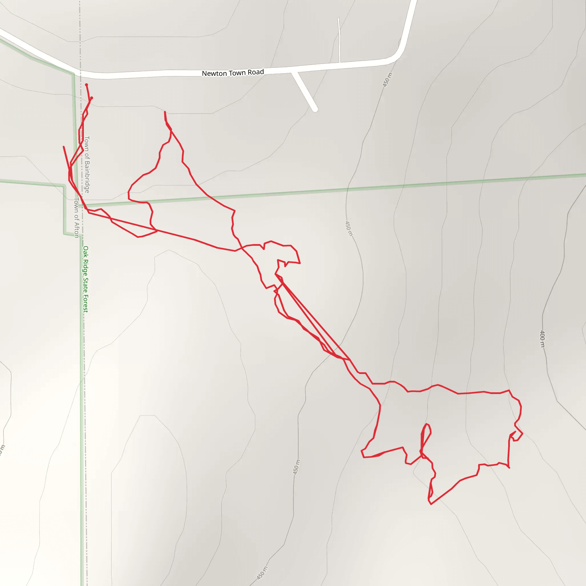 Newton Town Road Out and Back mobile static map