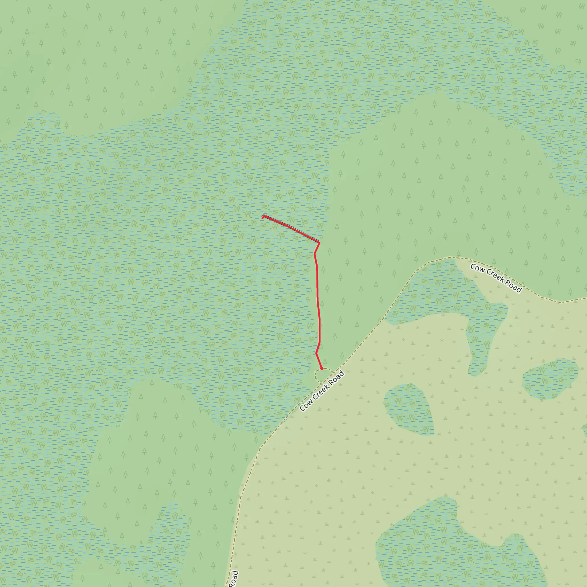 Cow Creek Road mobile static map