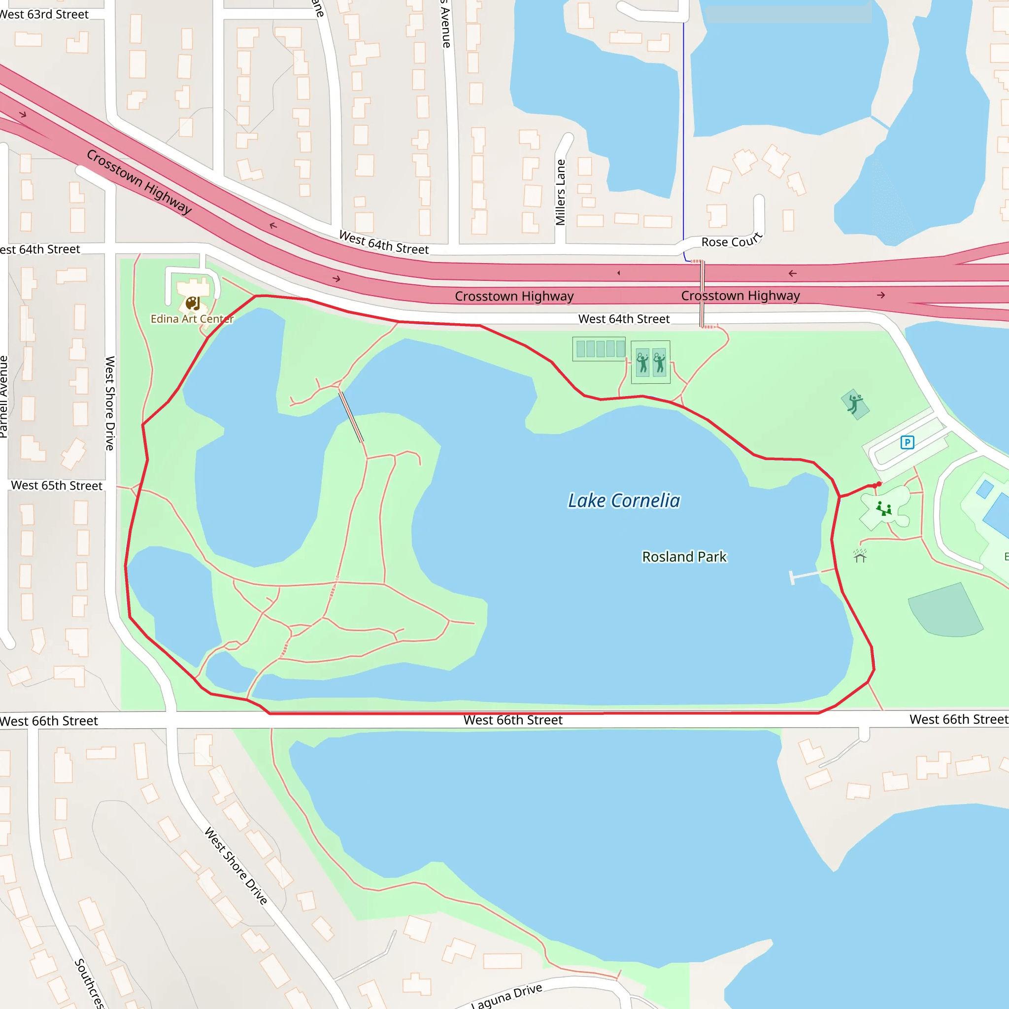 Roseland Park Loop mobile static map