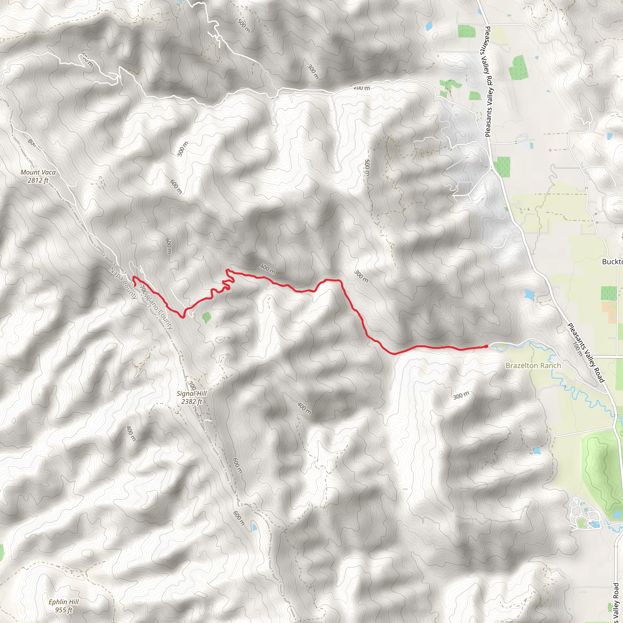 Gates Canyon Road mobile static map