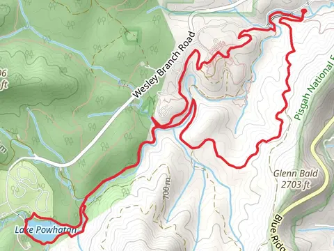 Old Mill Trail, Wesley Branch Trail and Lake Powhatan