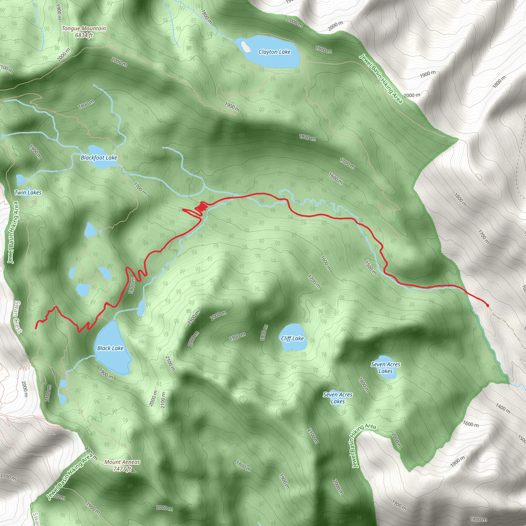 Graves Creek Trail mobile static map
