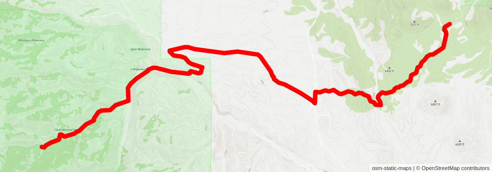 Southwestern Horseshoe Trail stage 141 Map