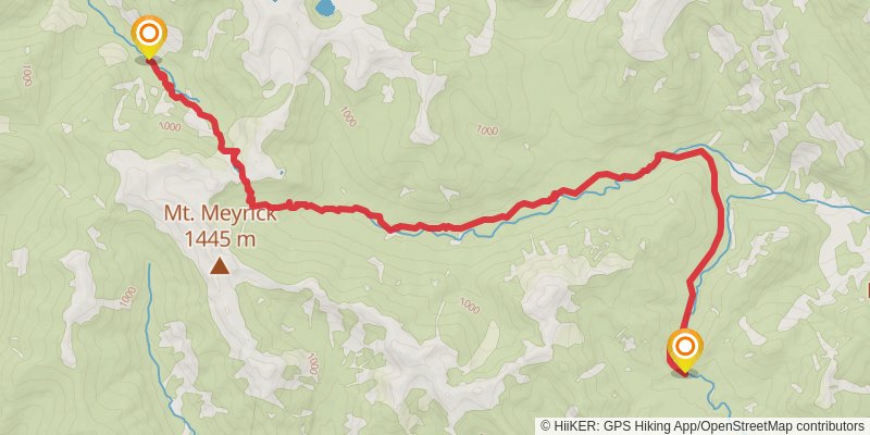 Wangapeka Track stage 3 Map