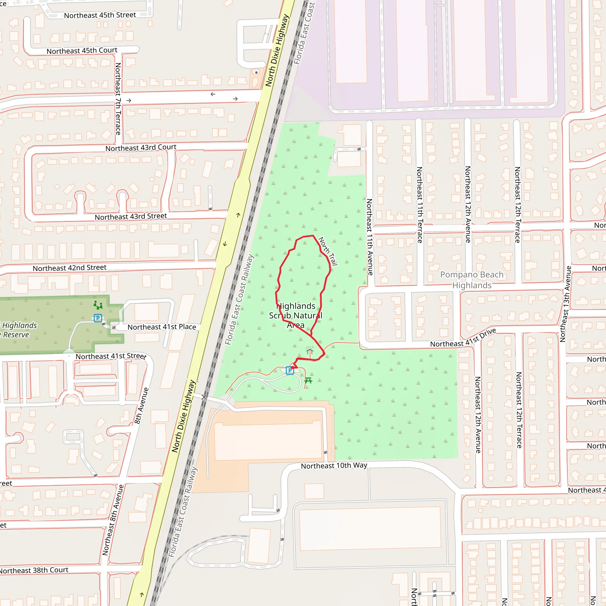 North Trail Loop mobile static map