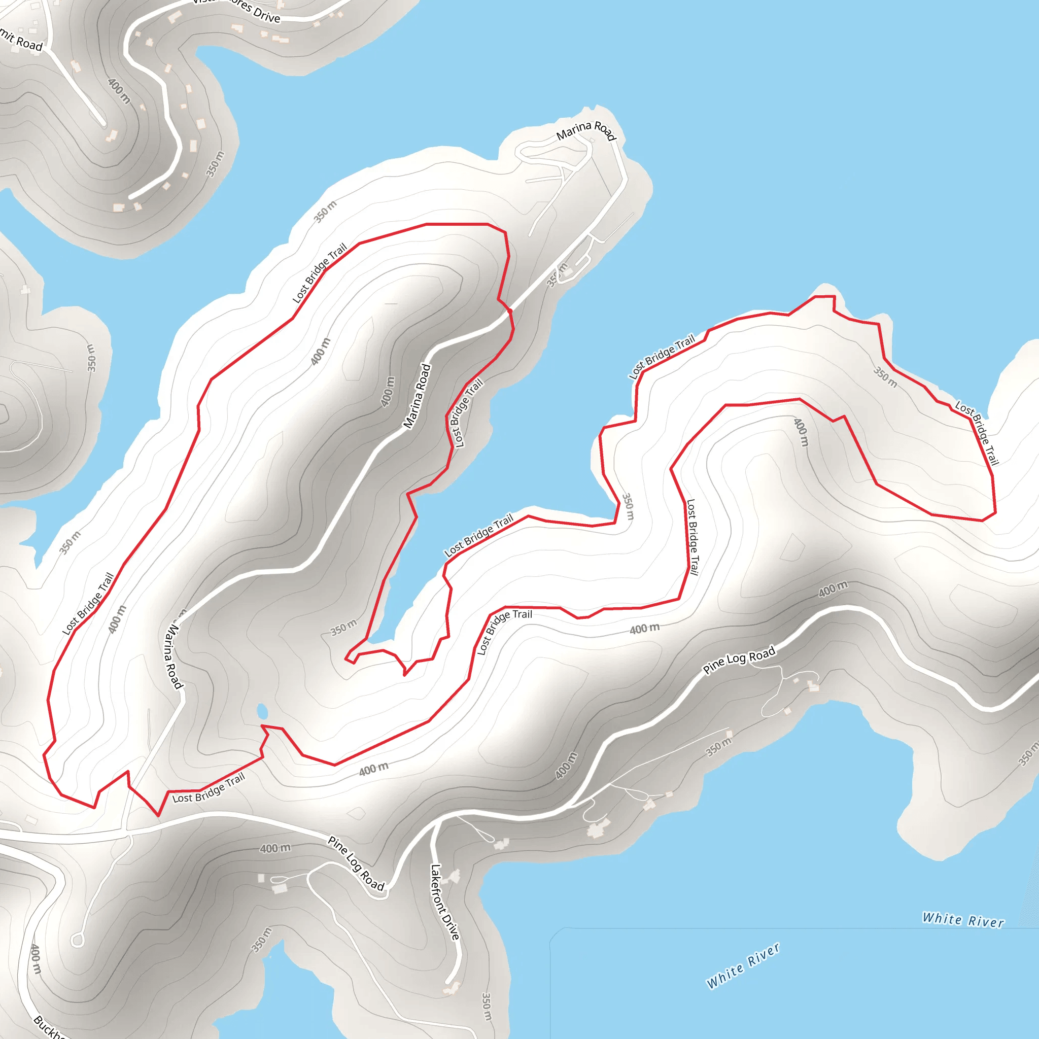 Lost Bridge Trail mobile static map
