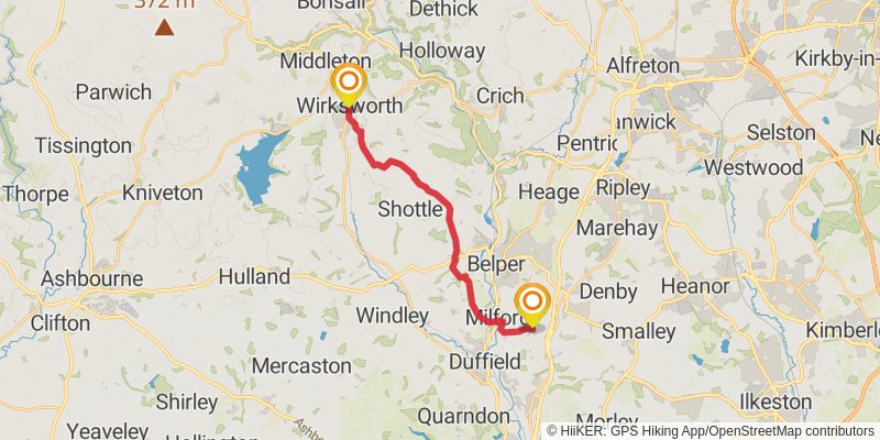 Derbyshire Portway stage 2 Map