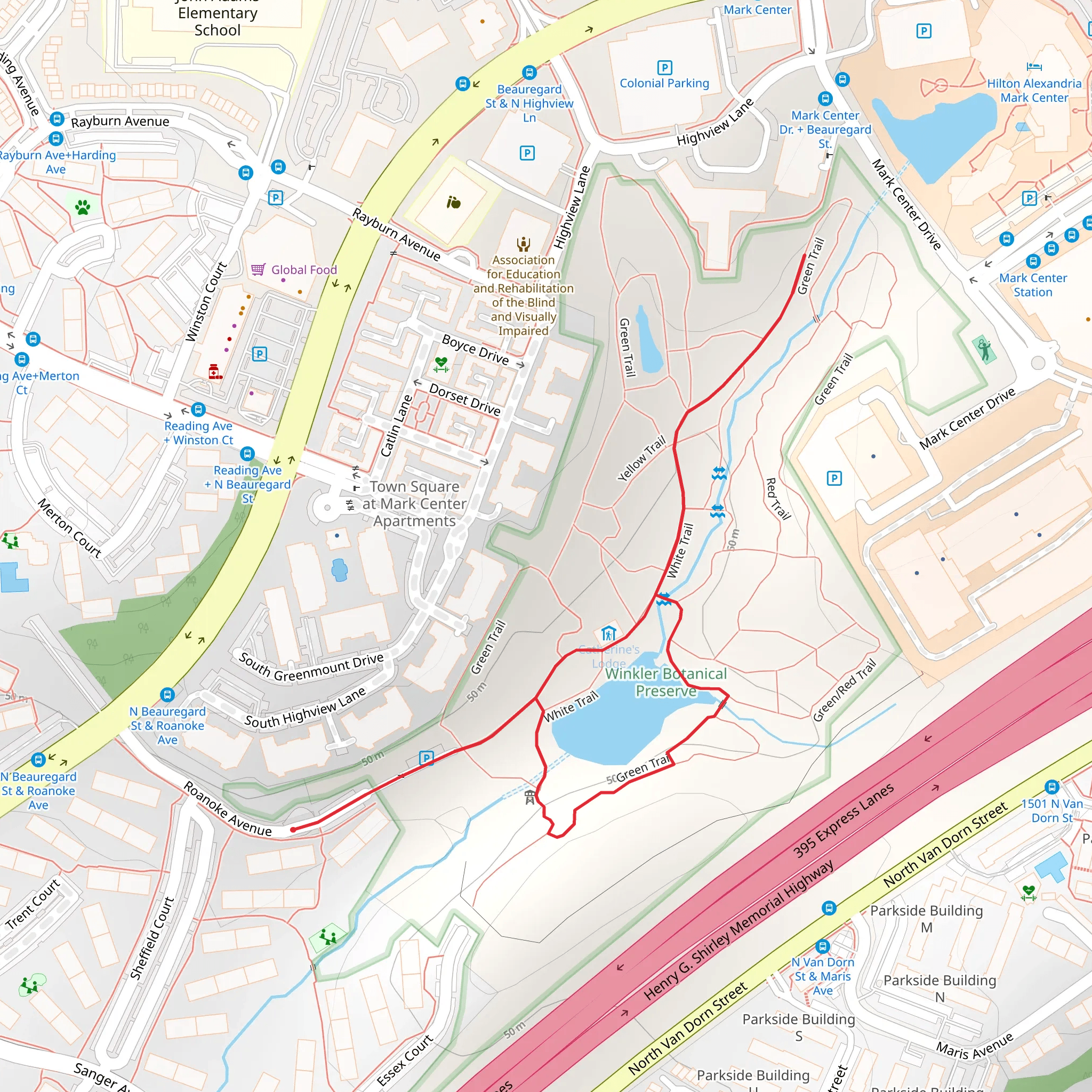 Roanoke Avenue Loop mobile static map