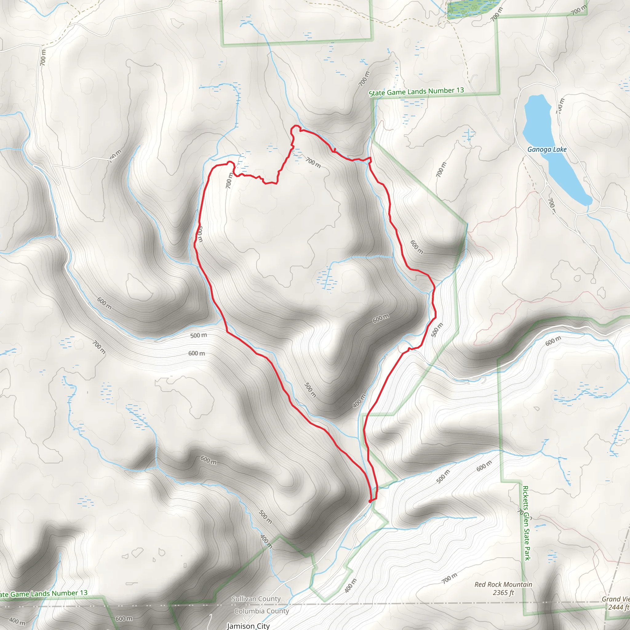 Sullivan Branch and Heberly Run Creek Loop Trail mobile static map